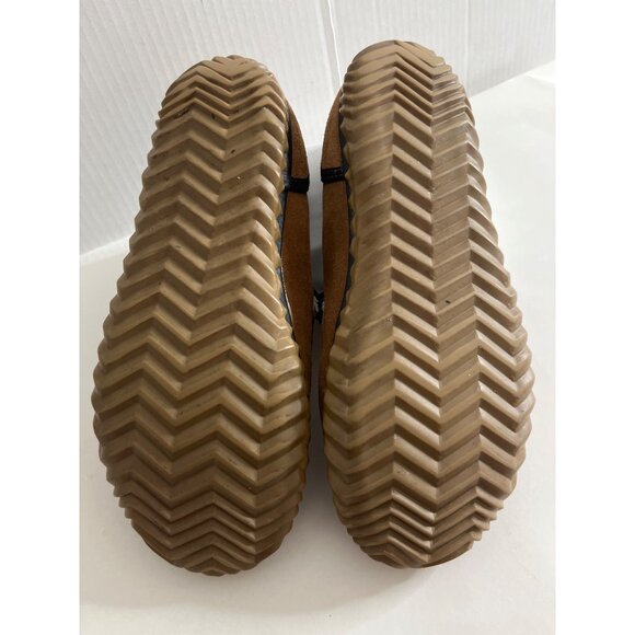 Sorel Men's‎ Moc Suede and Faux Fur Slippers Moccasins Slip On Size 7.5 Brown - Picture 9 of 9